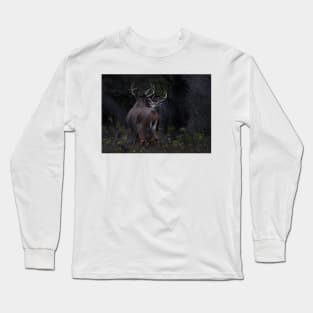 The Confrontation - White-tailed Deer Long Sleeve T-Shirt